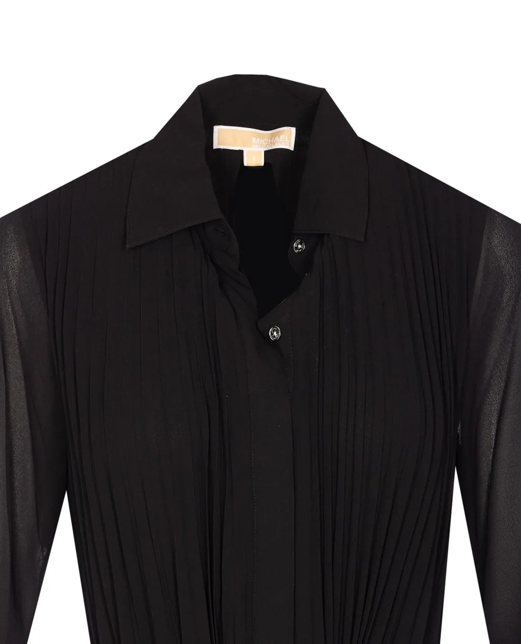 Michael Michael Kors Pleated Georgette Shirt Dress