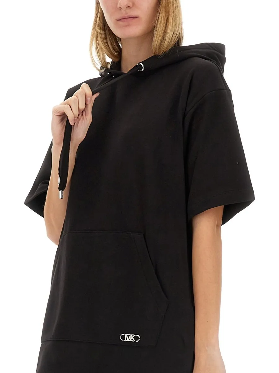 Michael Michael Kors Drawstring Hooded Mini Dress