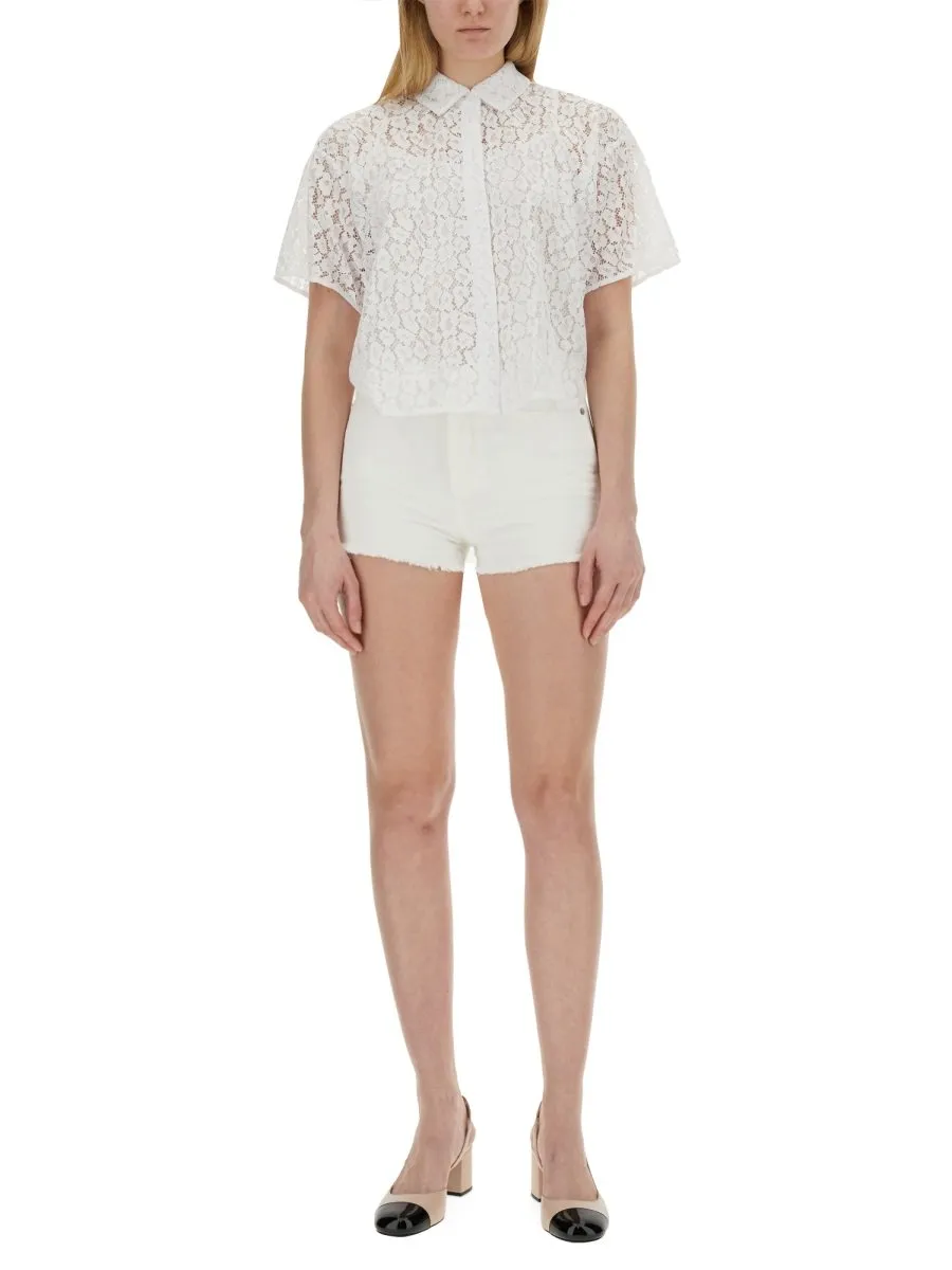 Michael Michael Kors Frayed Denim Shorts