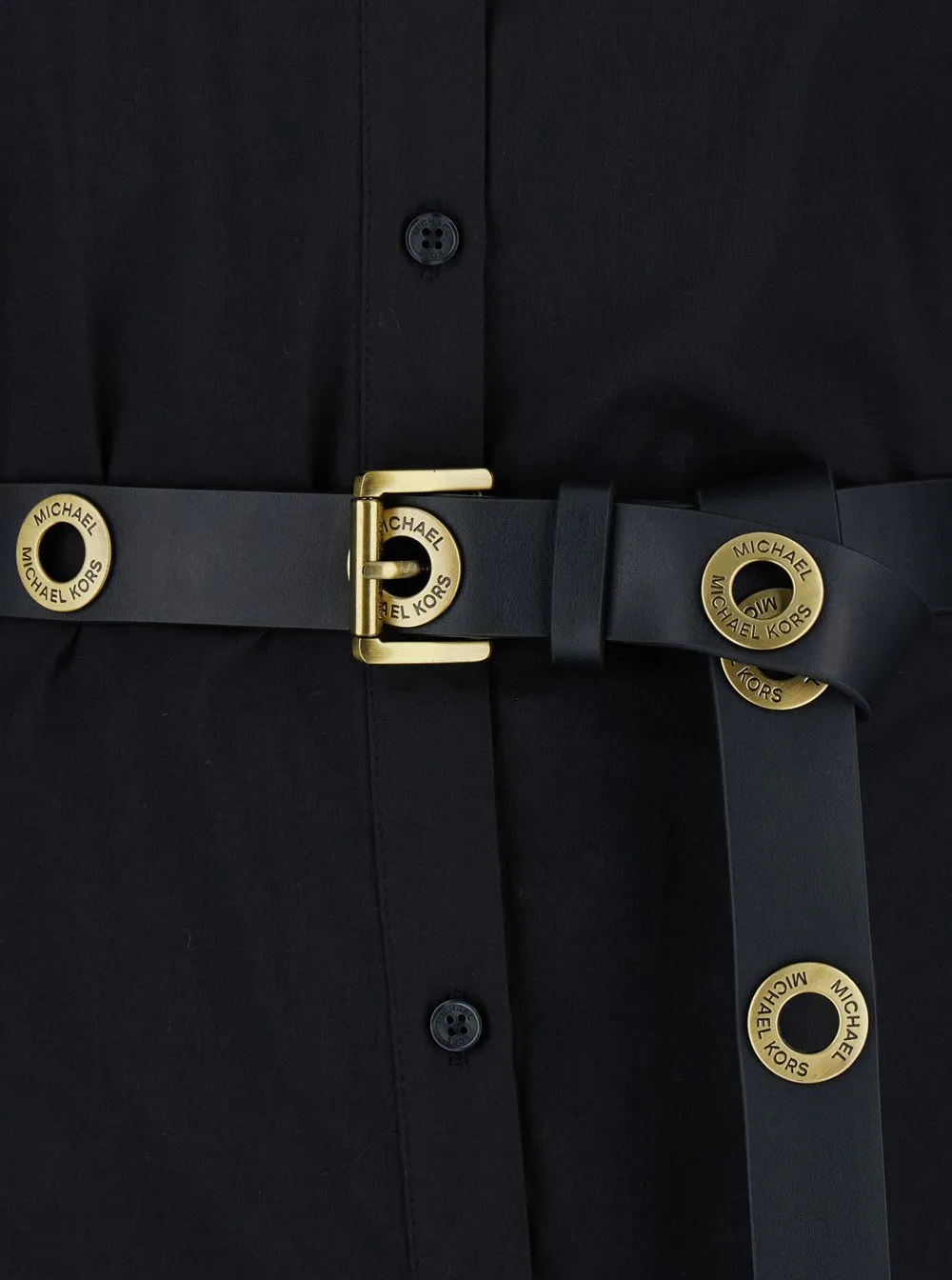 Michael Michael Kors Belted Long-Sleeved Dress
