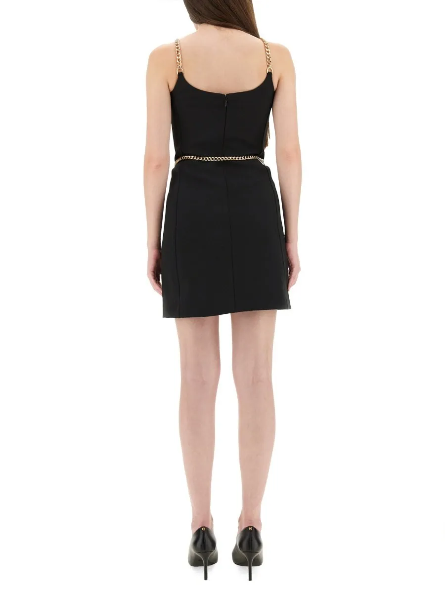Michael Michael Kors Chain Strap Belted Bustier Mini Dress