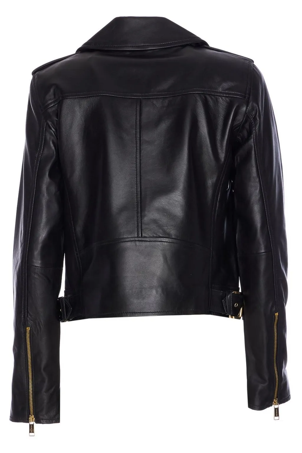 Michael Michael Kors Leather Zip-Detail Moto Jacket