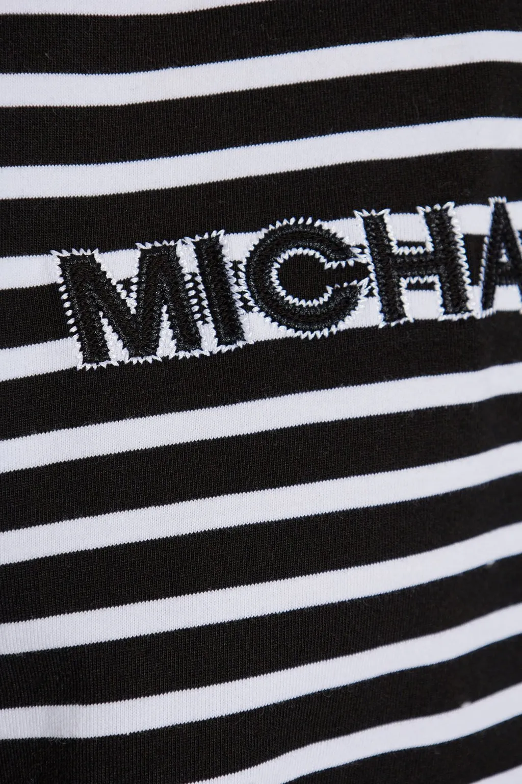 Michael Michael Kors Striped Logo Cropped T-Shirt