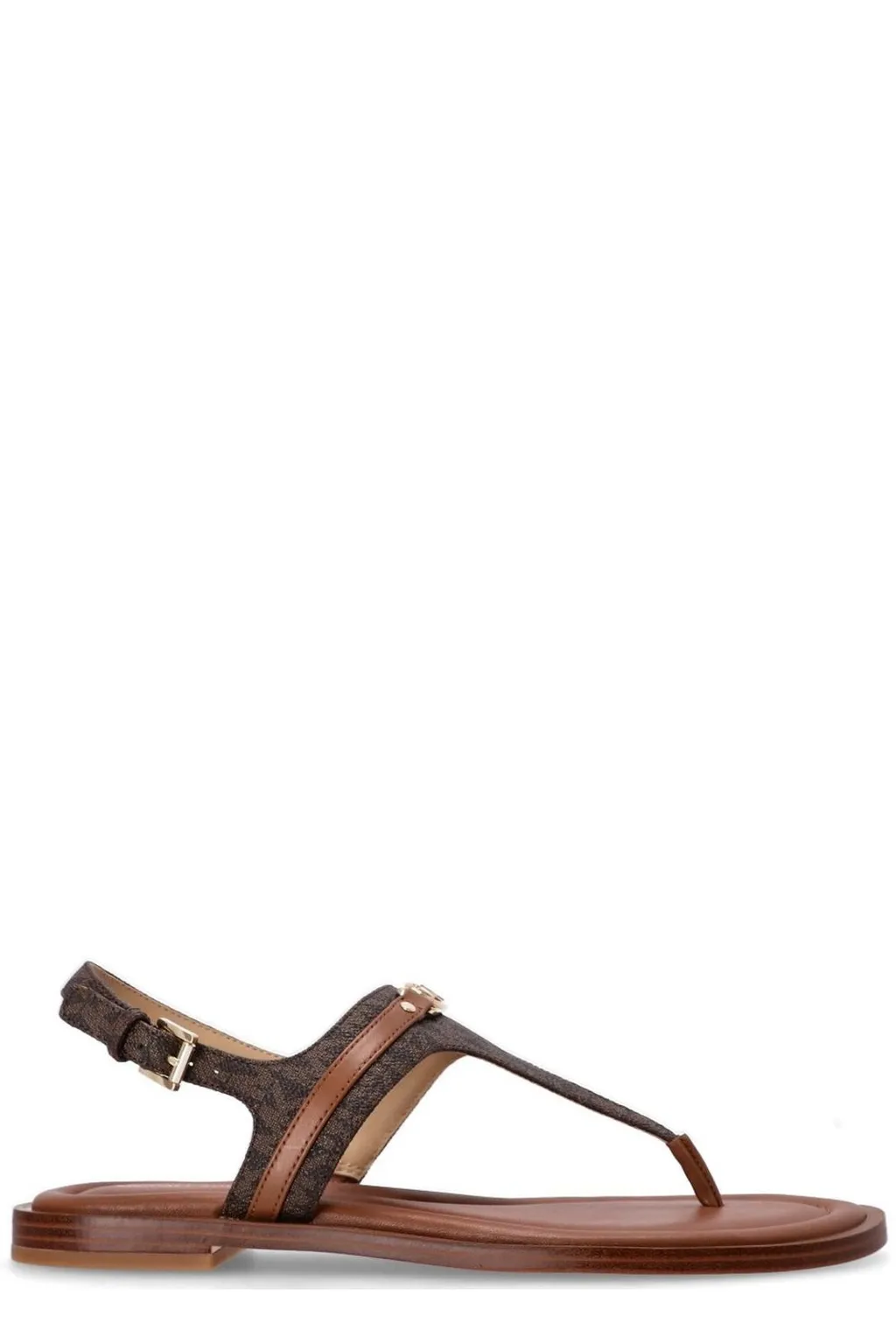 Michael Michael Kors Mandy Signature Logo T-Strap Sandals