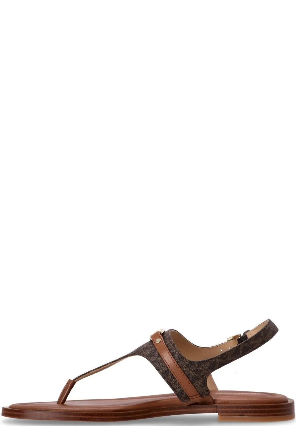 Michael Michael Kors Mandy Signature Logo T-Strap Sandals