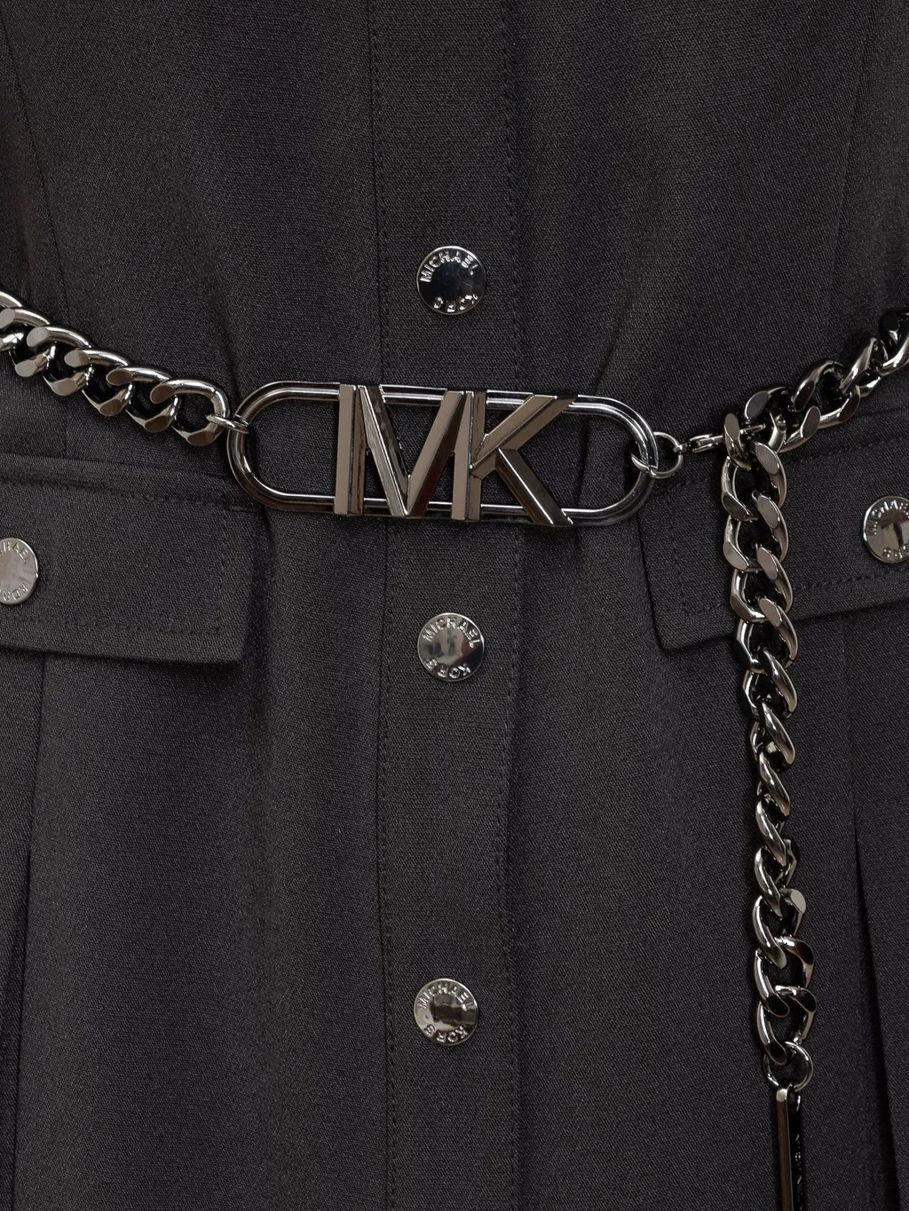 Michael Michael Kors Stretch Crepe Belted Shirtdress