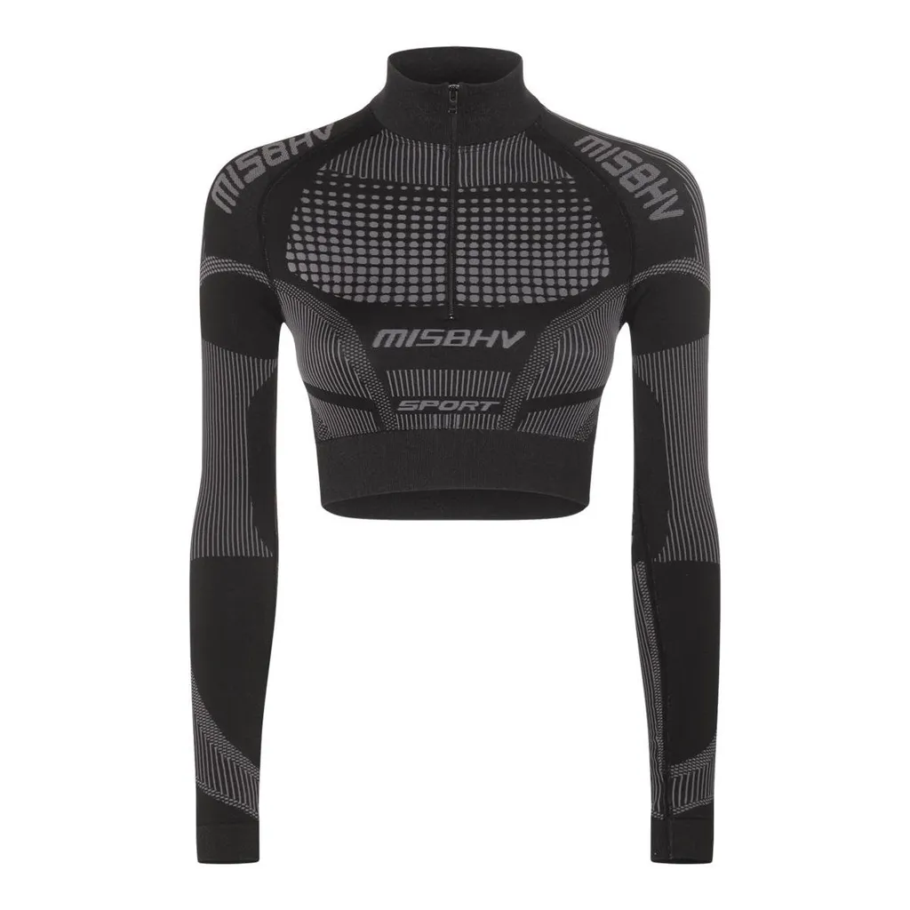 Misbhv Sport Europa Cropped Quarter-Zipped Top