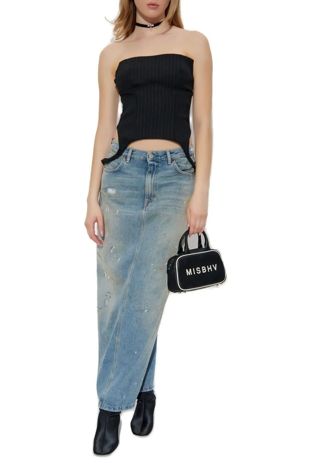 Misbhv Pinstripe Corset Top