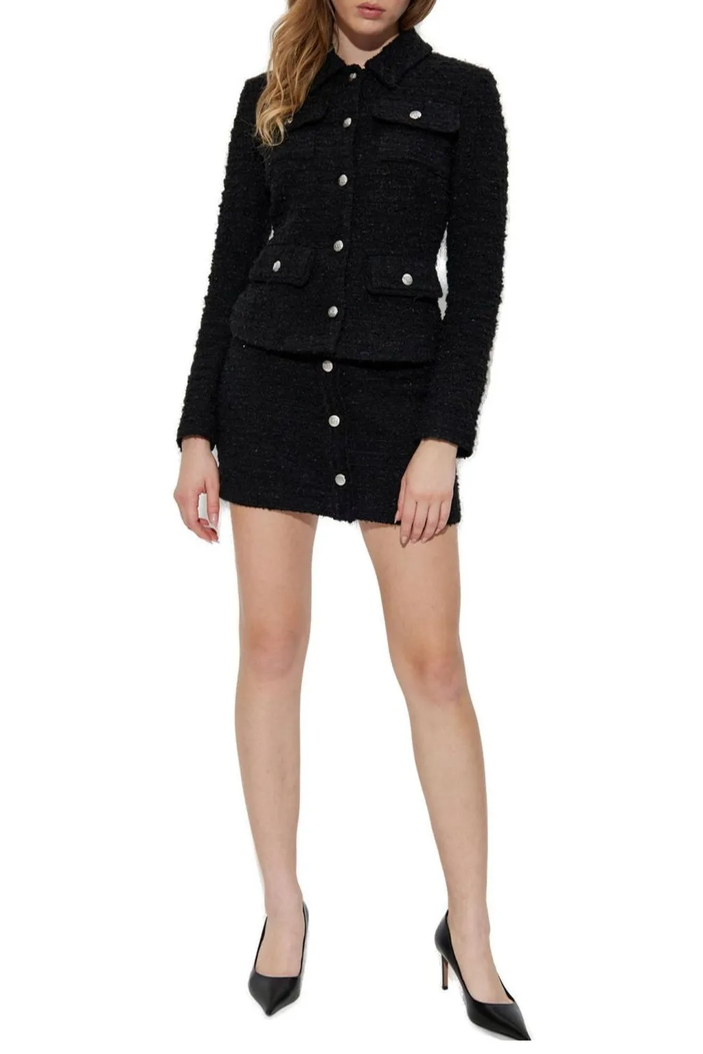 Misbhv Tweed Mini Skirt