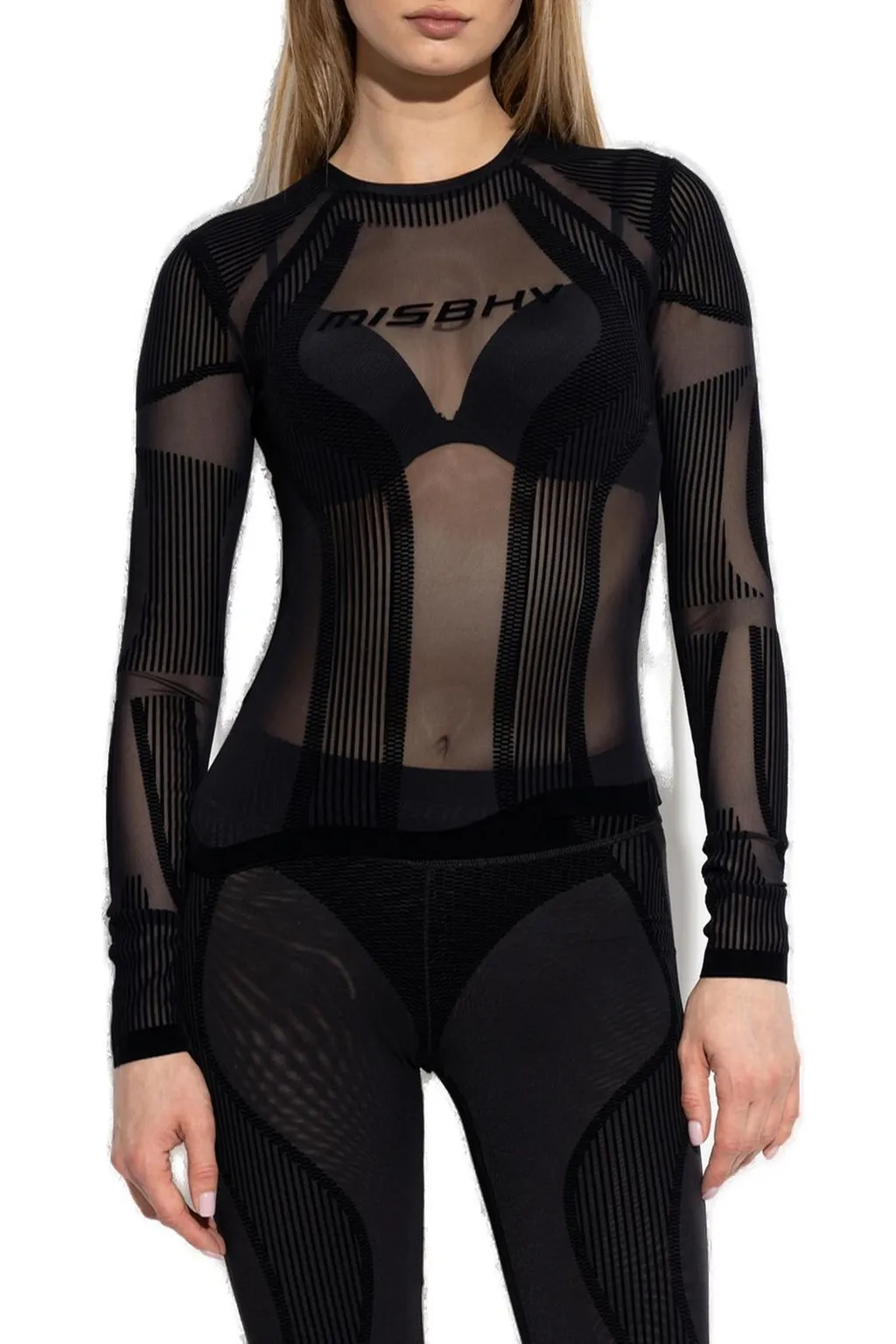 Misbhv Flock Mesh Sport Long-Sleeved Top