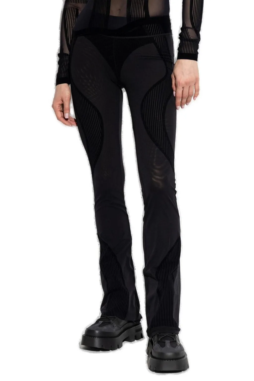 Misbhv Flock Mesh Sport Flared Pants