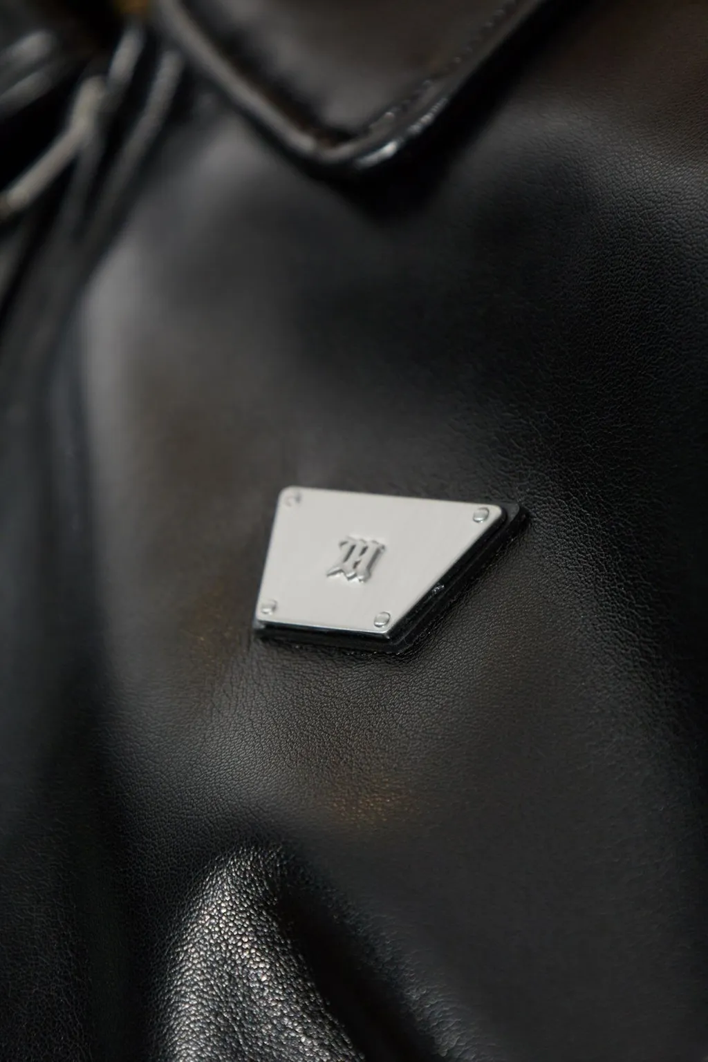 Misbhv Faux Leather Puffer Bomber Jacket