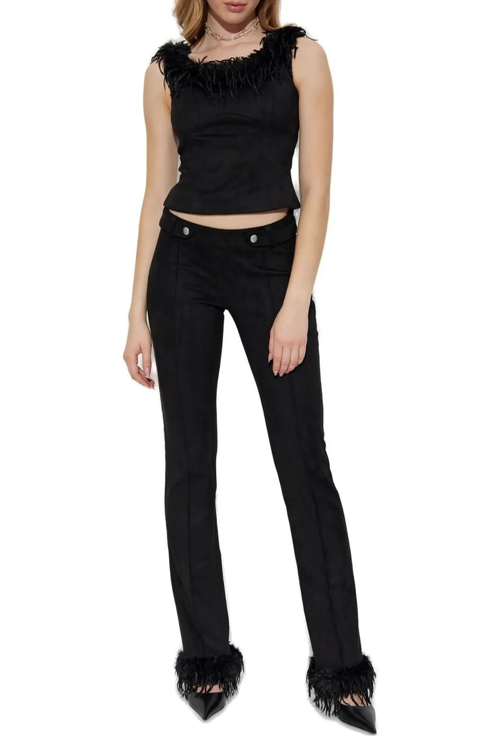 Misbhv Faux Suede Trousers