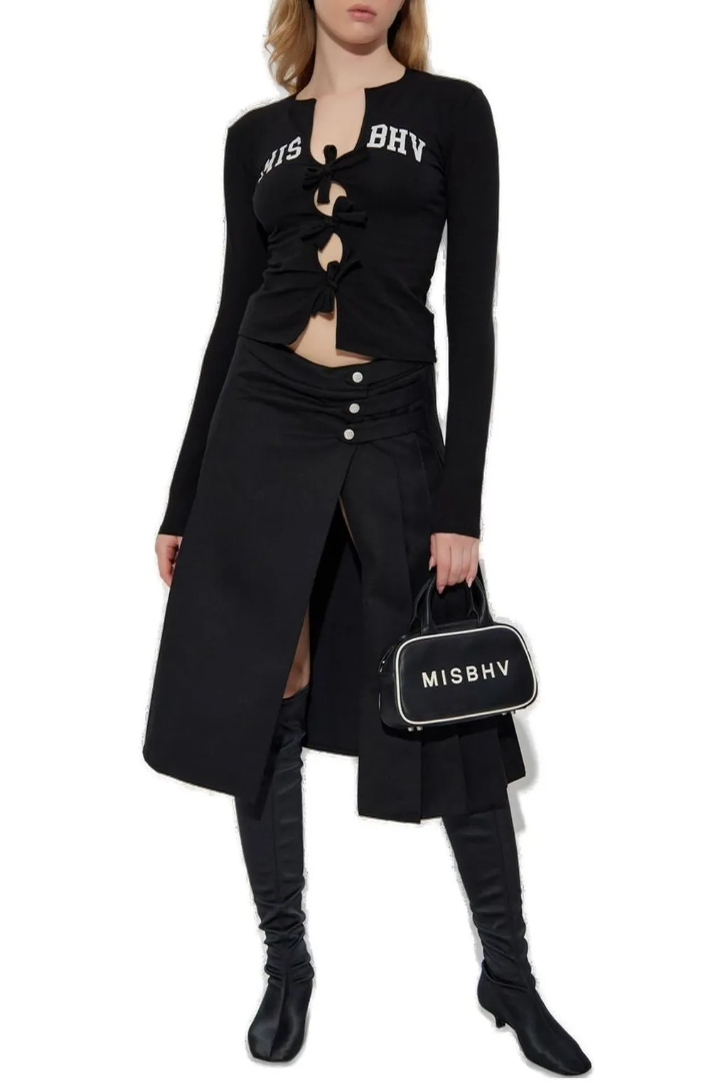 Misbhv Pleated Midi Skirt