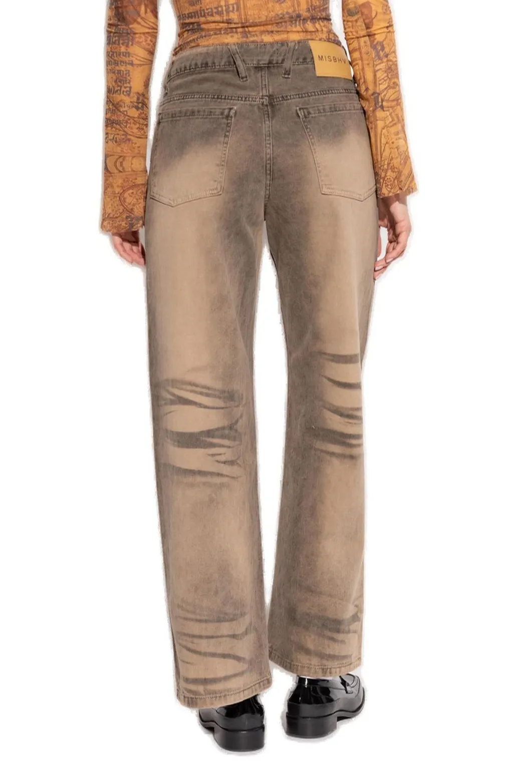 Misbhv High Waist Logo-Patch Jeans