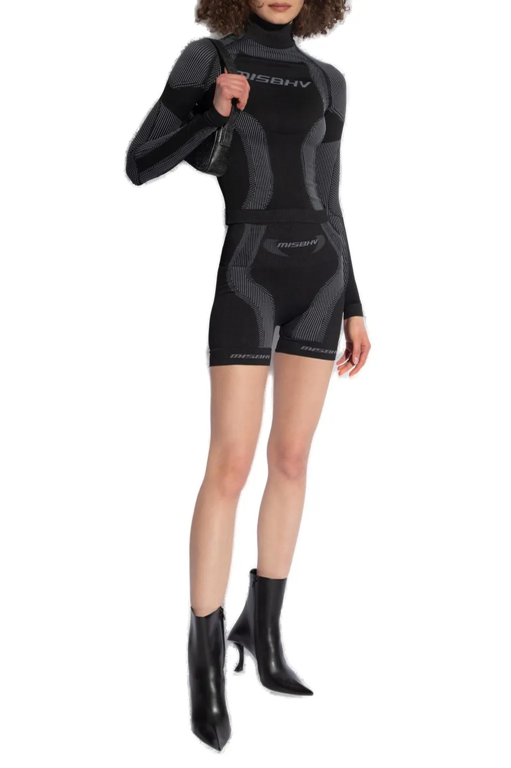 Misbhv Logo-Jacquard High-Neck Knitted Top