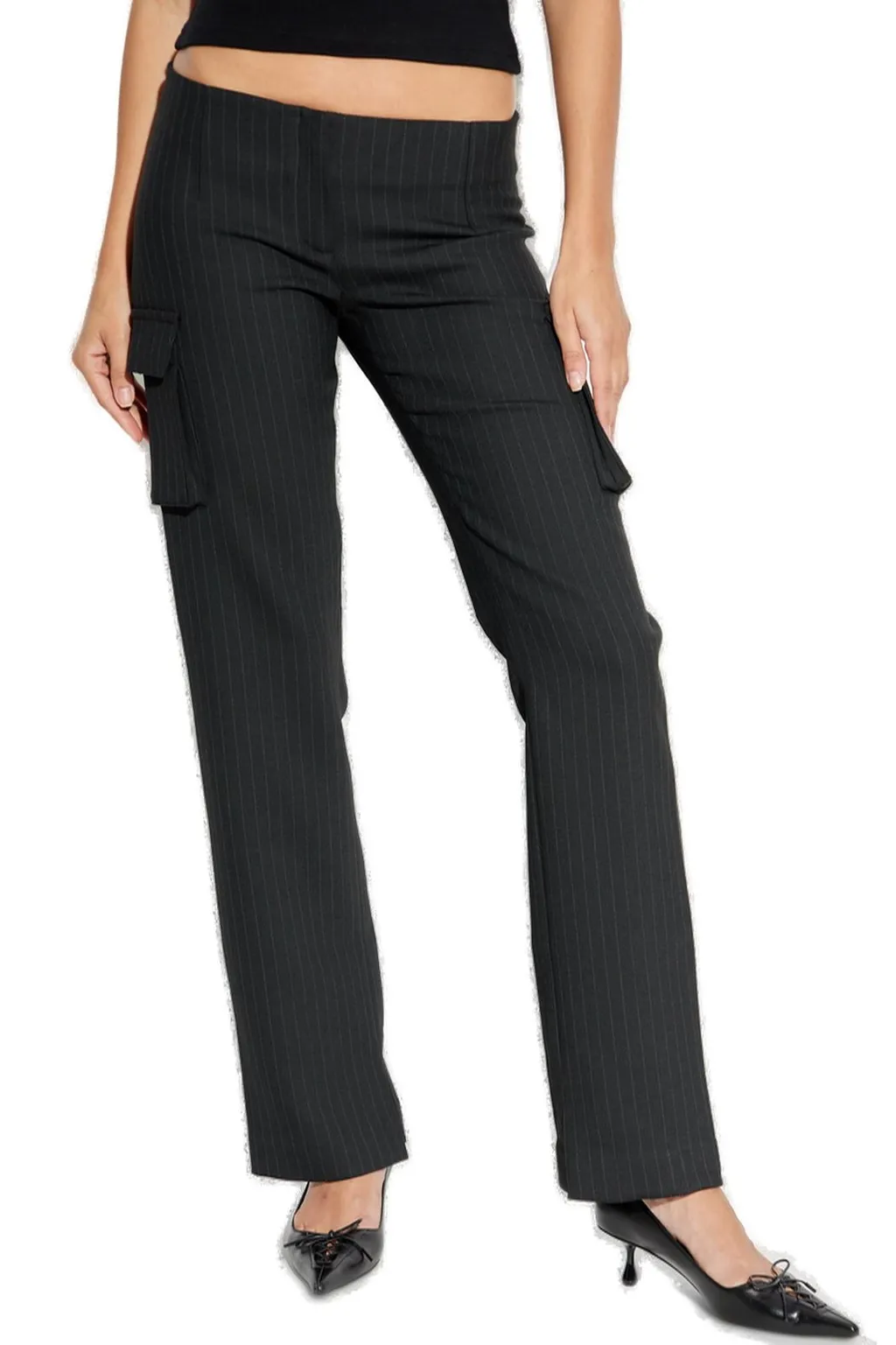 Misbhv Logo Embroidered Striped Trousers