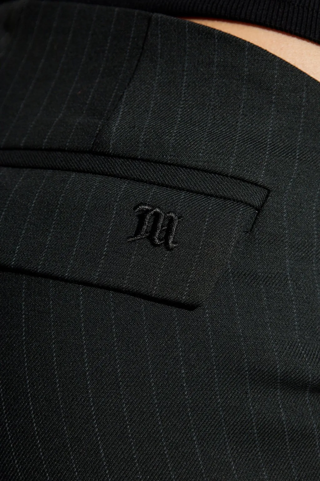Misbhv Logo Embroidered Striped Trousers
