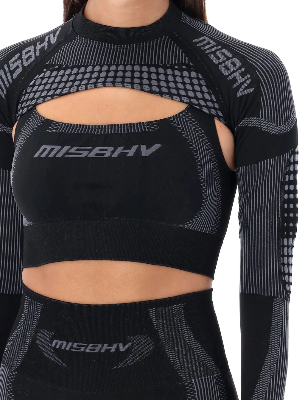 Misbhv Long-Sleeved Cropped Stretched Top