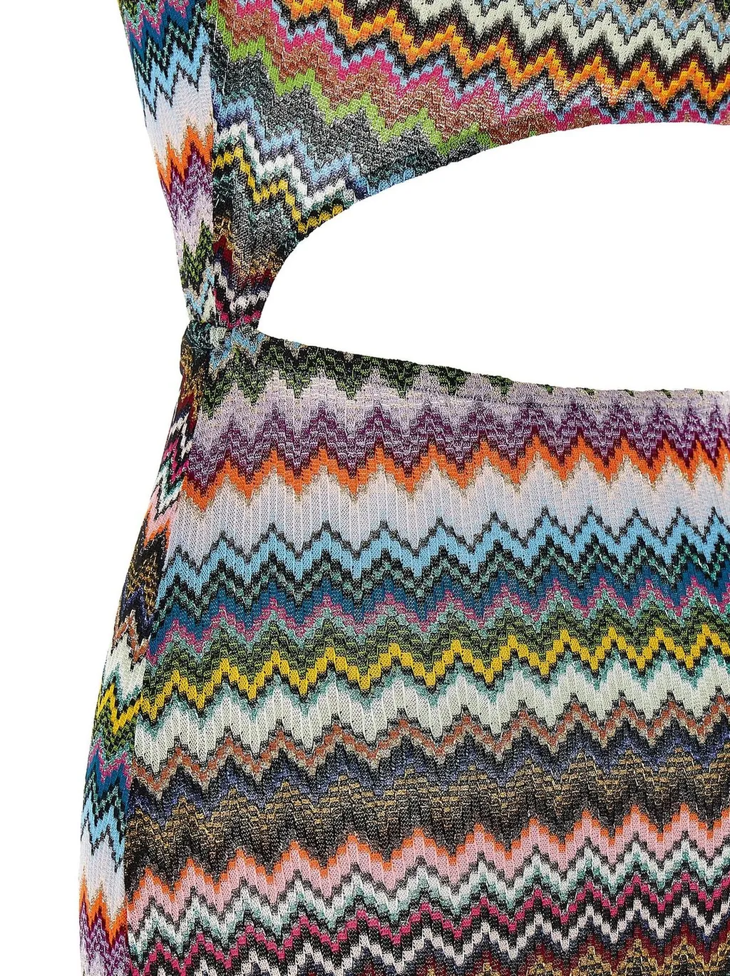 Missoni One-Shoulder Pixel-Effect Zigzag Swimwear Cover-Up