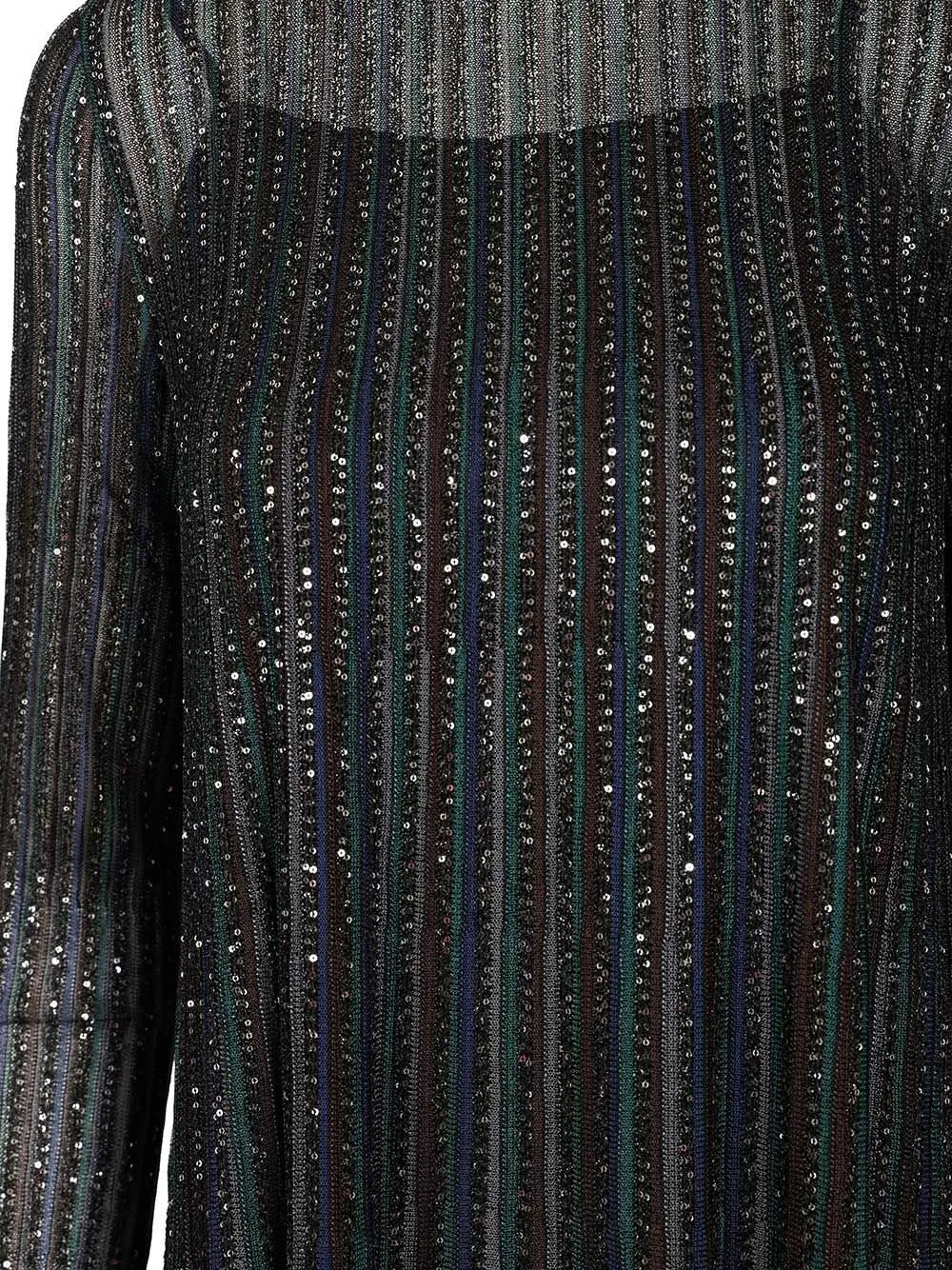 Missoni Lurex Long-Sleeved Short Dress