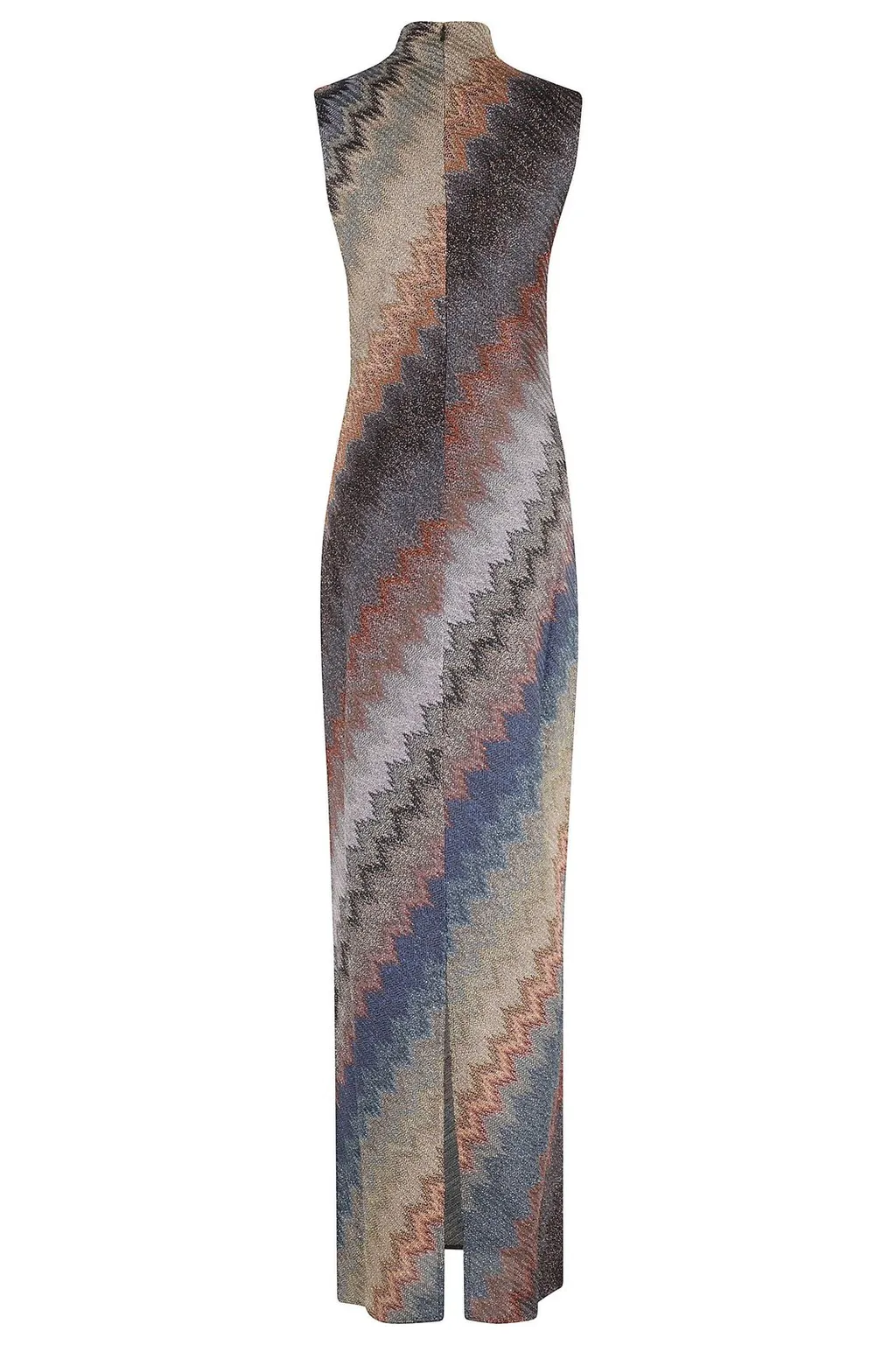 Missoni Zig-Zag High-Neck Sleeveless Dress