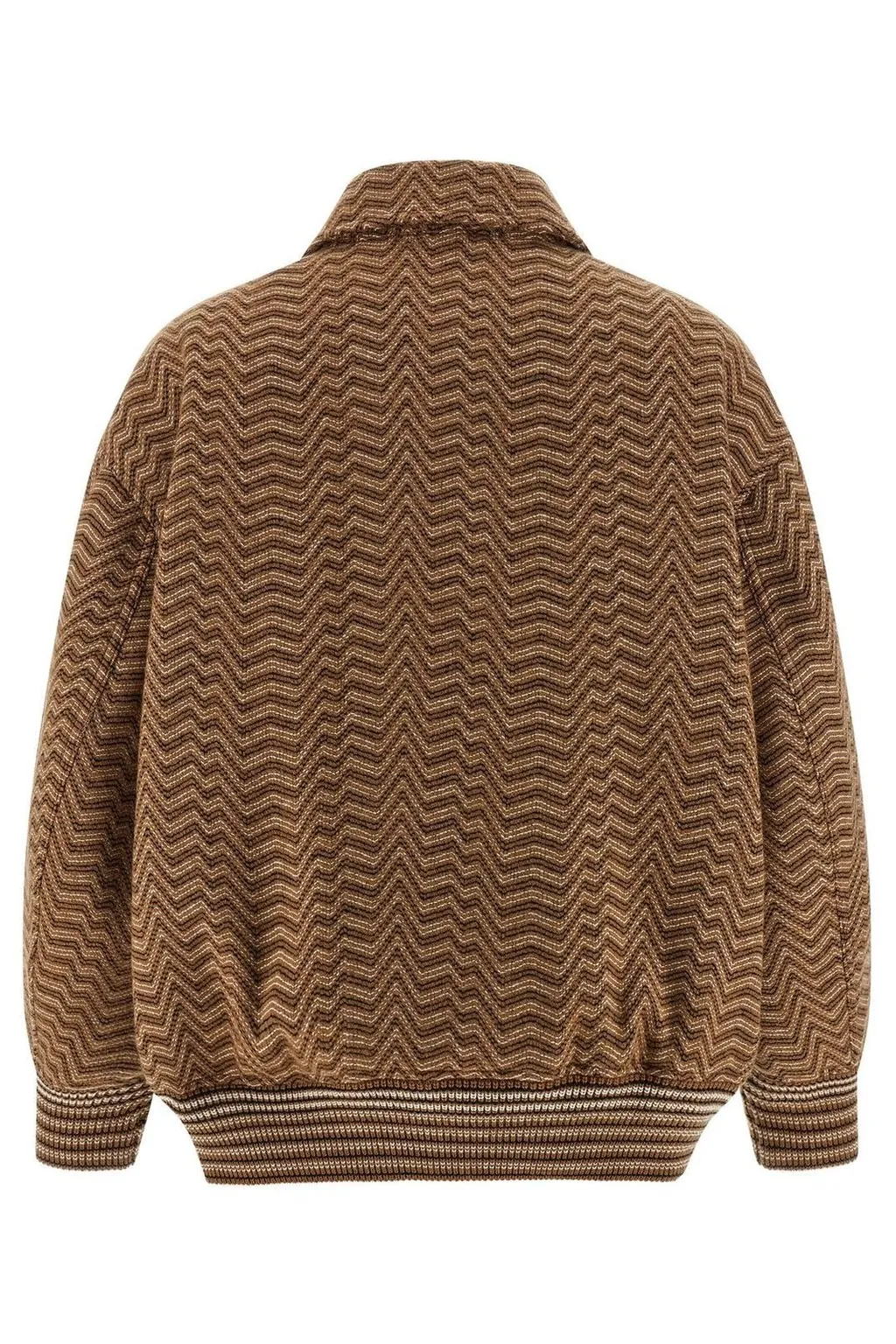 Missoni Irregular Chevron Patterned Bomber Jacket