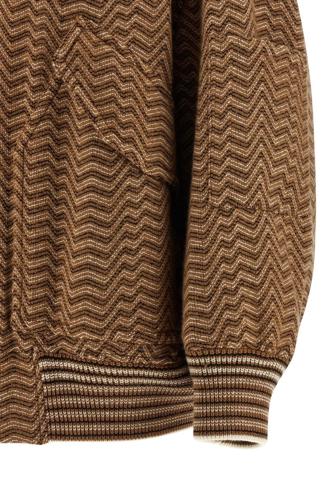 Missoni Irregular Chevron Patterned Bomber Jacket