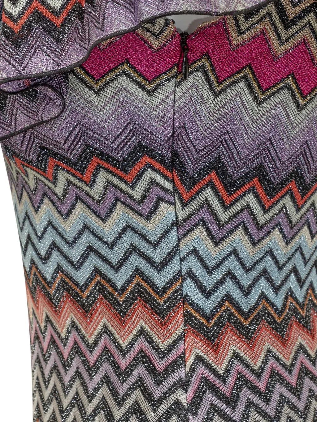 Missoni Zigzag Patterned One Sleeved Dress