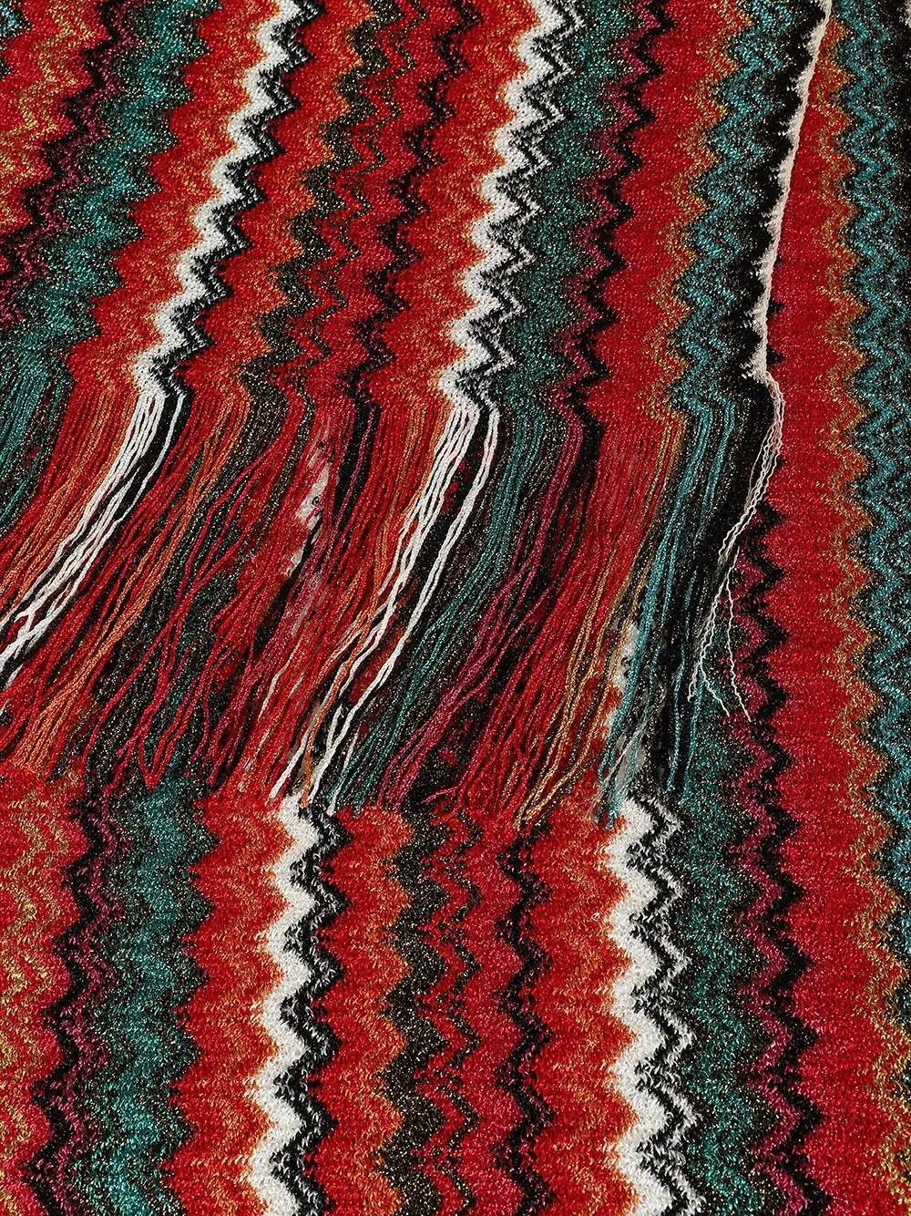 Missoni Zigzag-Intarsia Fringed Scarf
