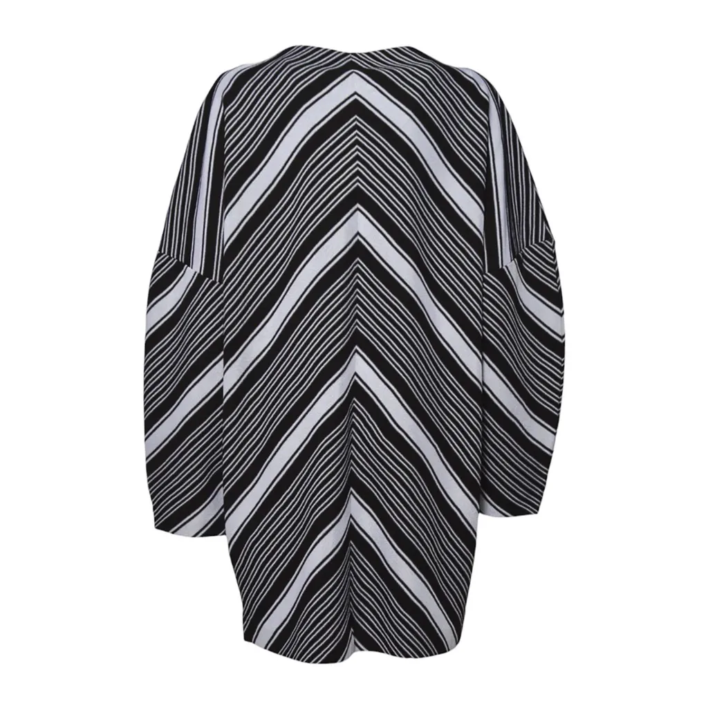 Missoni Oversized Sleeved Plunging V-Neckline Mini-Dress