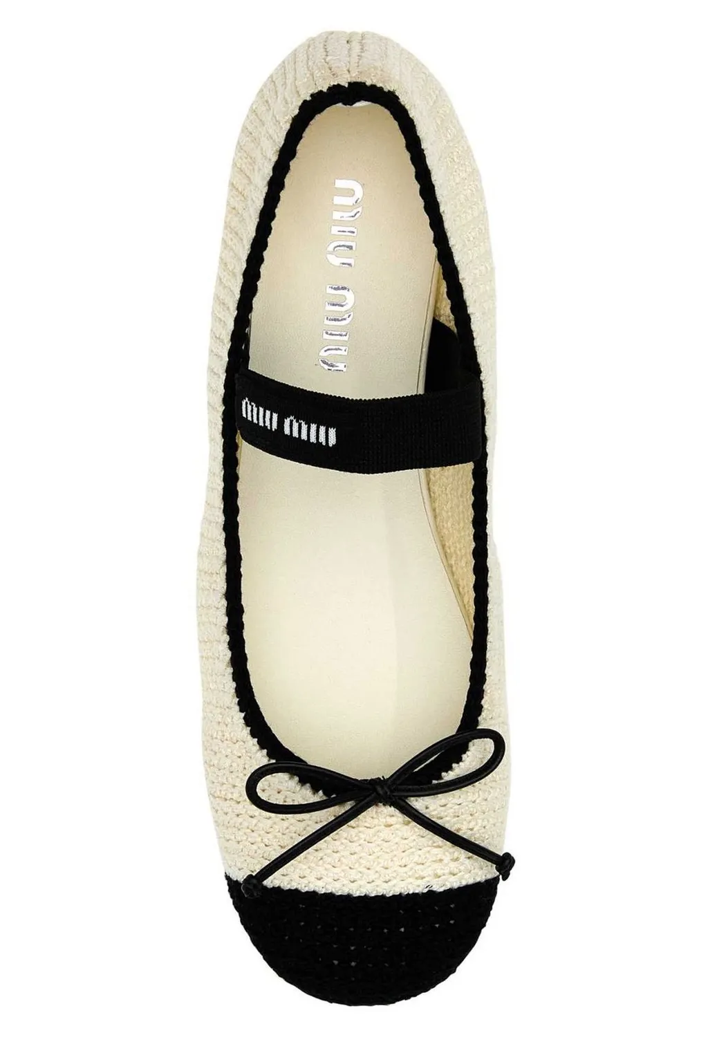 Miu Miu Crochet Two-Toned Ballerina Flats