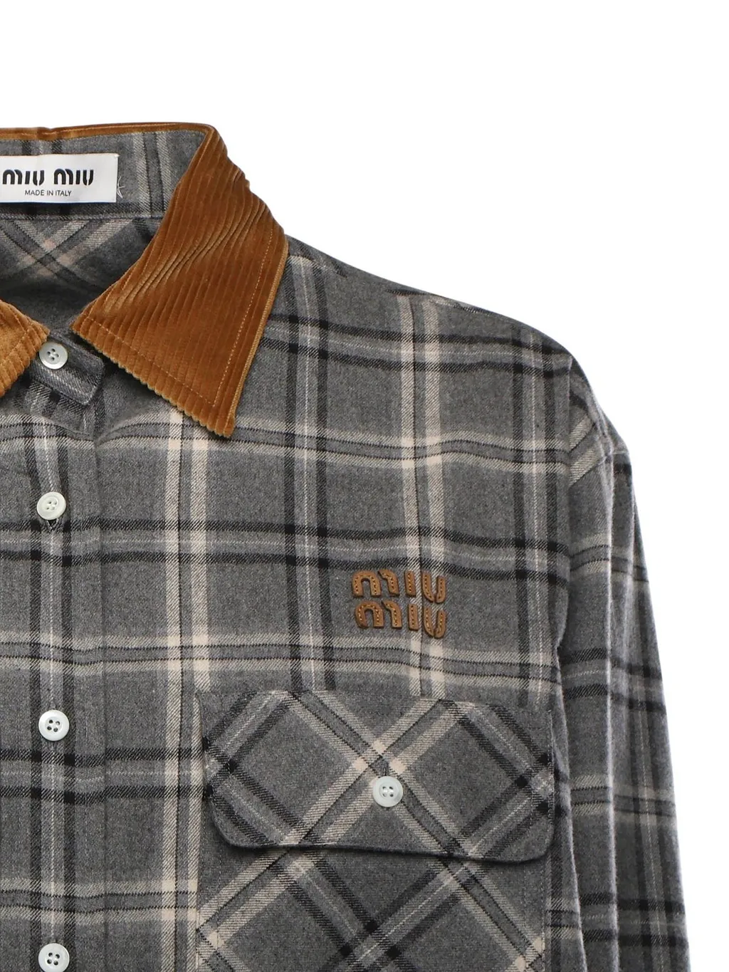 Miu Miu Button-Up Checked Shirt