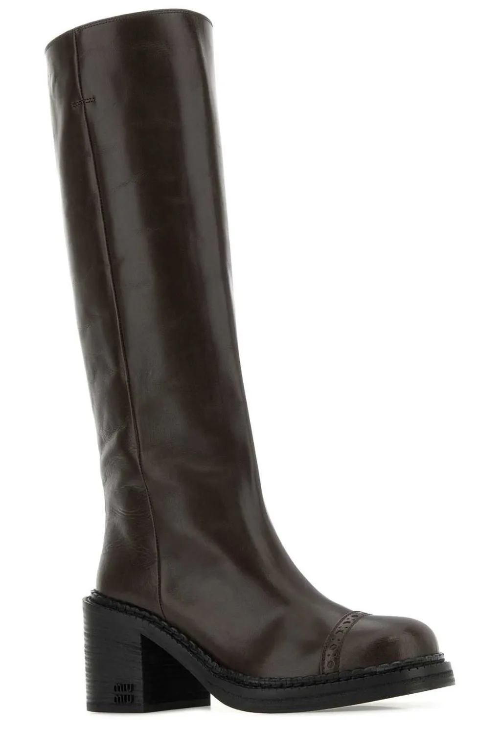 Miu Miu Leather Biker Boots