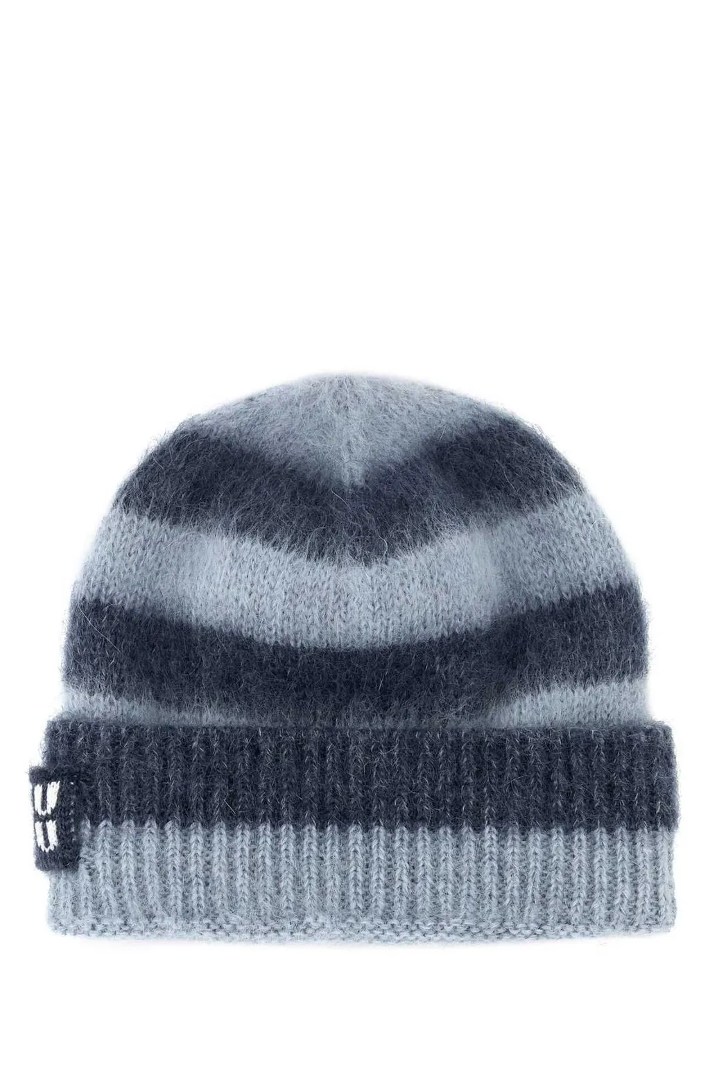 Miu Miu Logo-Patch Striped Beanie