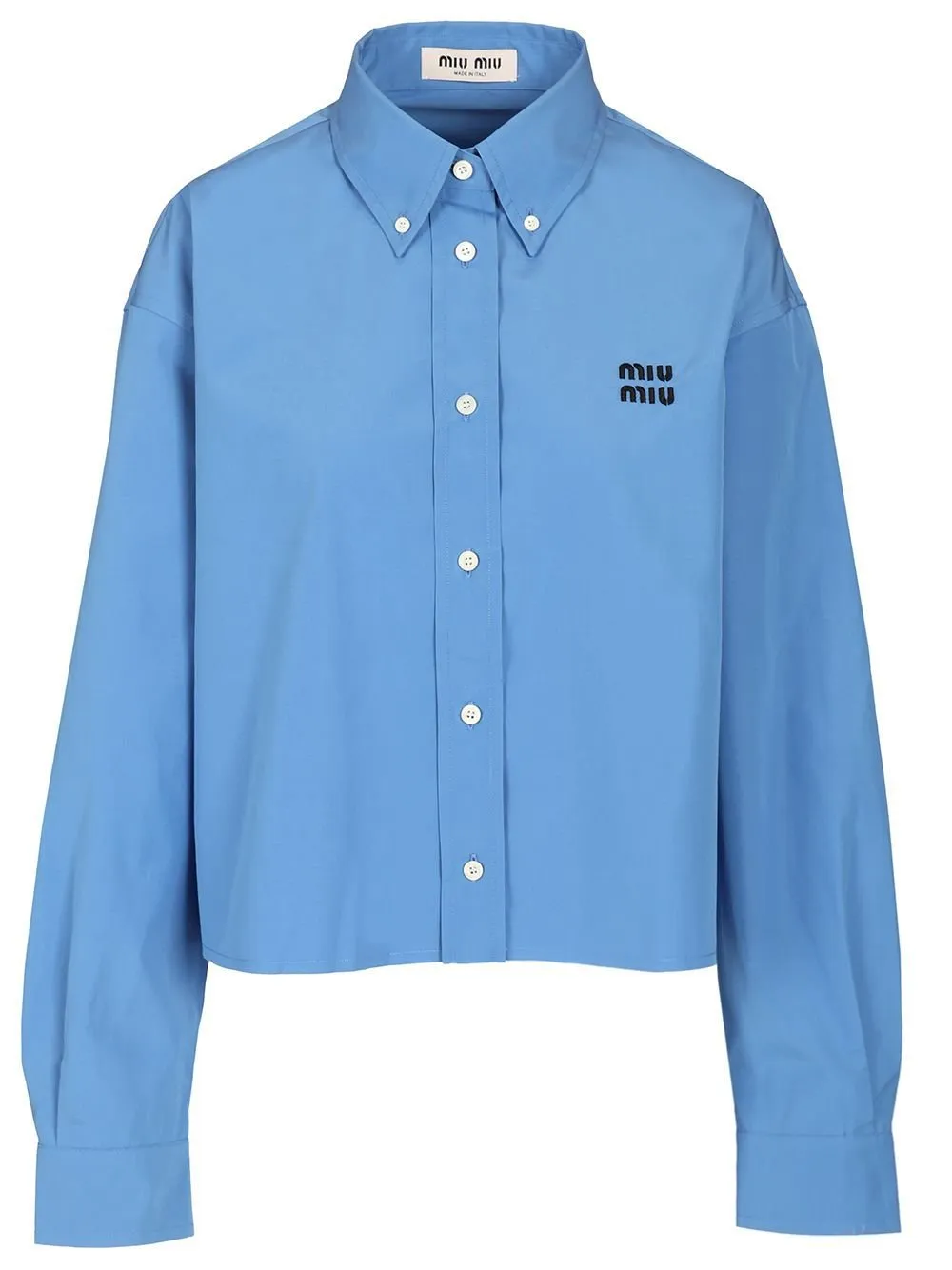 Miu Miu Logo-Embroidered Buttoned Shirt