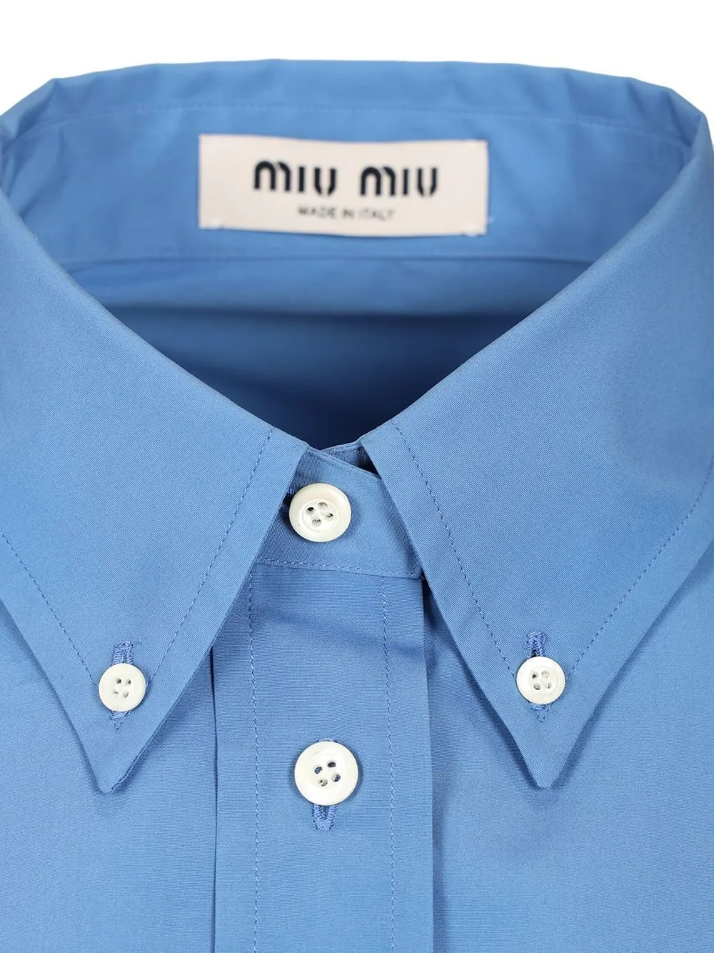 Miu Miu Logo-Embroidered Buttoned Shirt