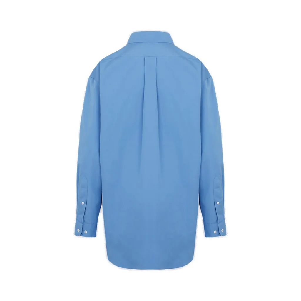 Miu Miu Logo Embroidered Buttoned Shirt