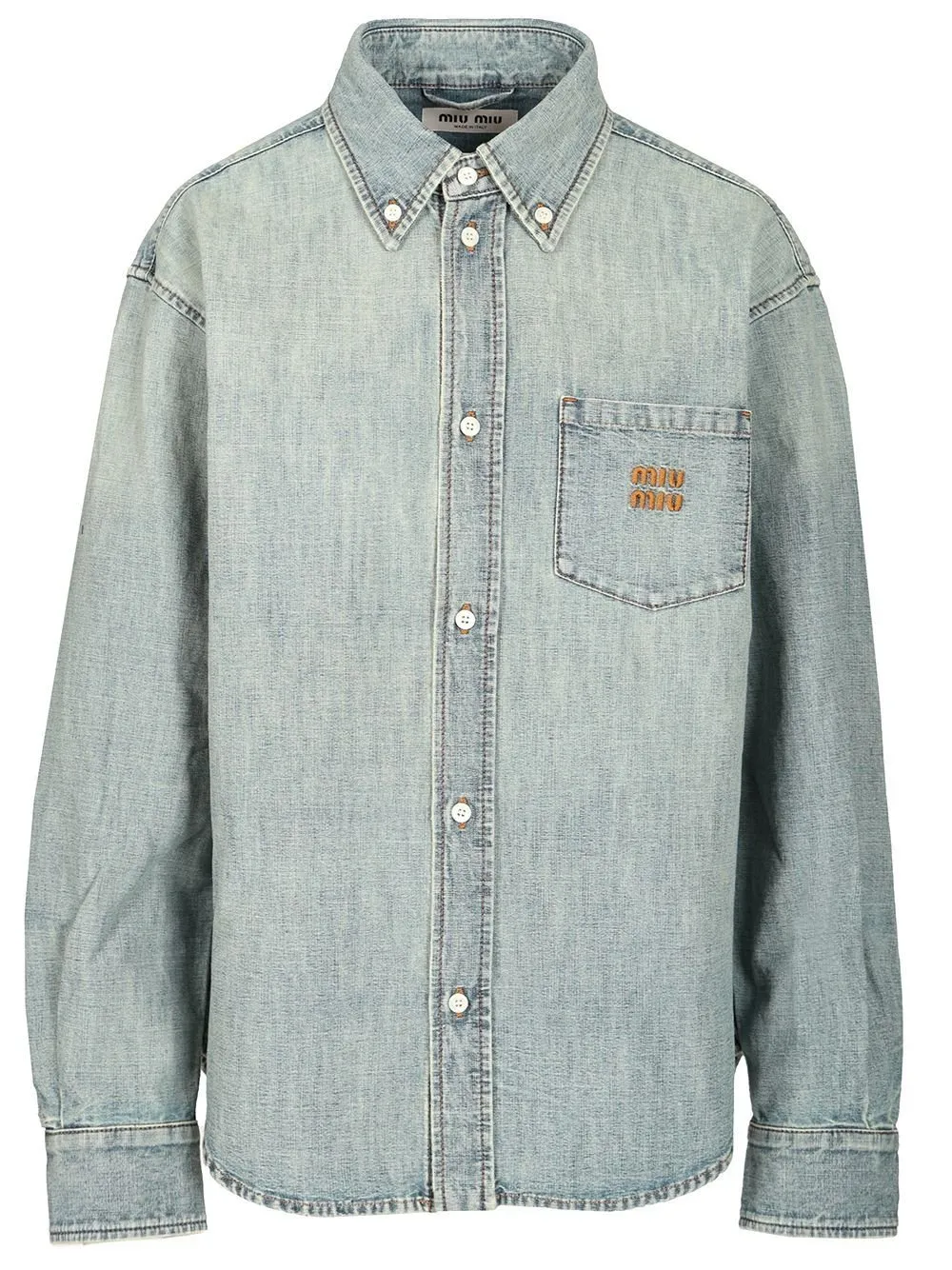 Miu Miu Button-Up Denim Shirt