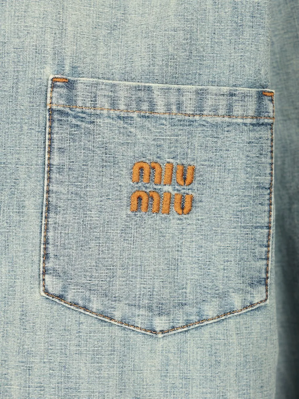 Miu Miu Button-Up Denim Shirt