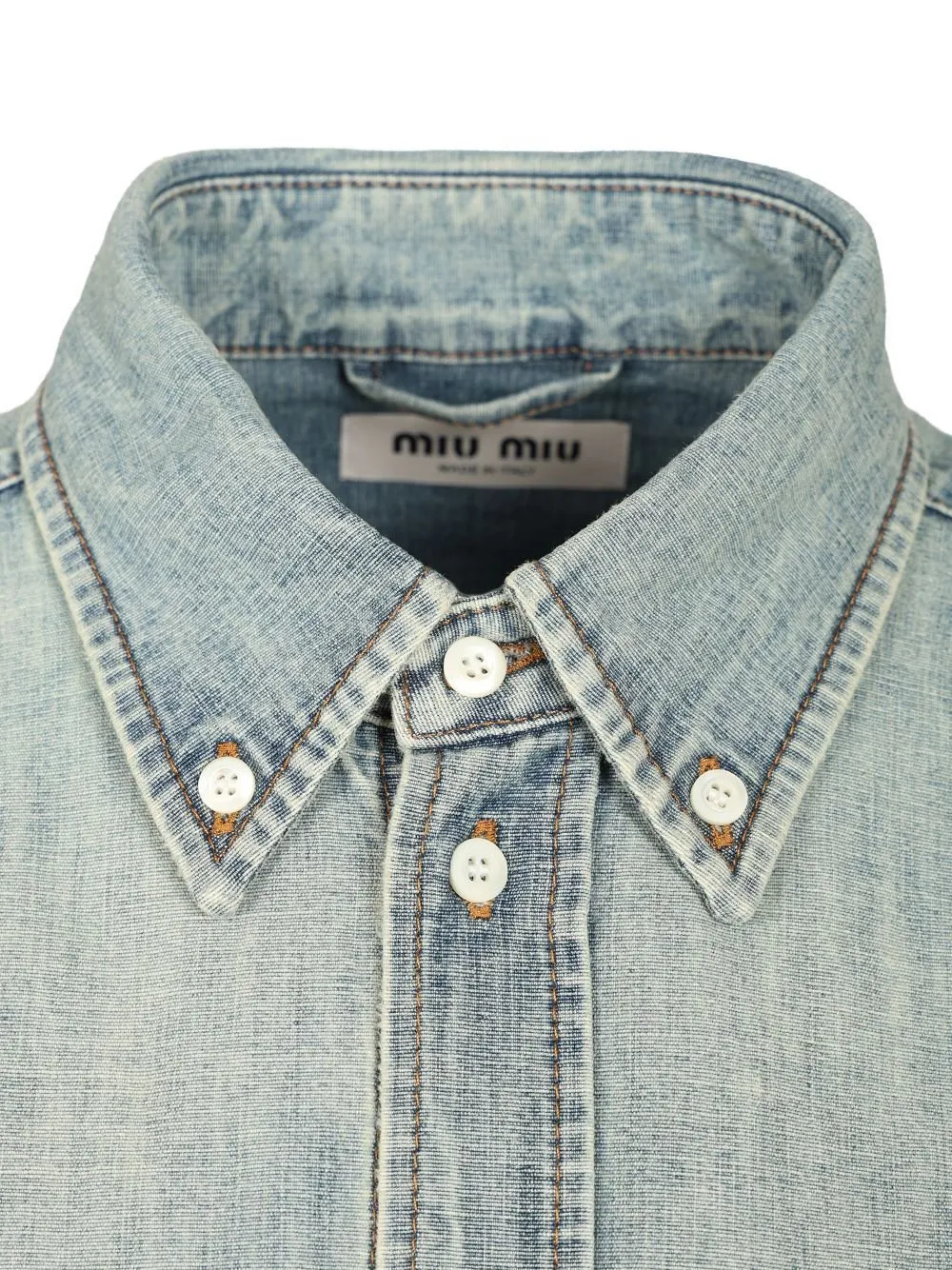 Miu Miu Button-Up Denim Shirt