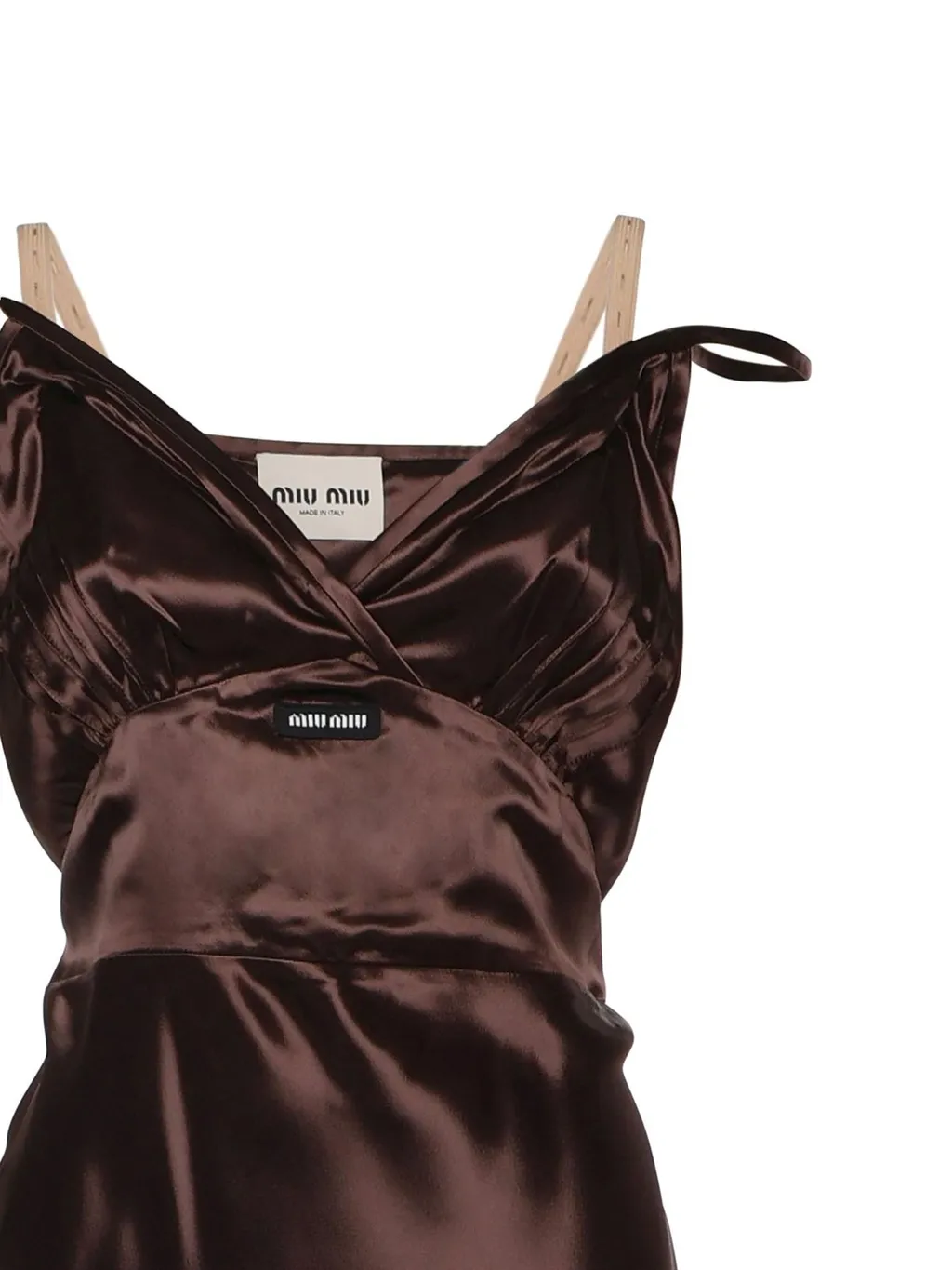 Miu Miu Logo-Patch Sleeveless Dress
