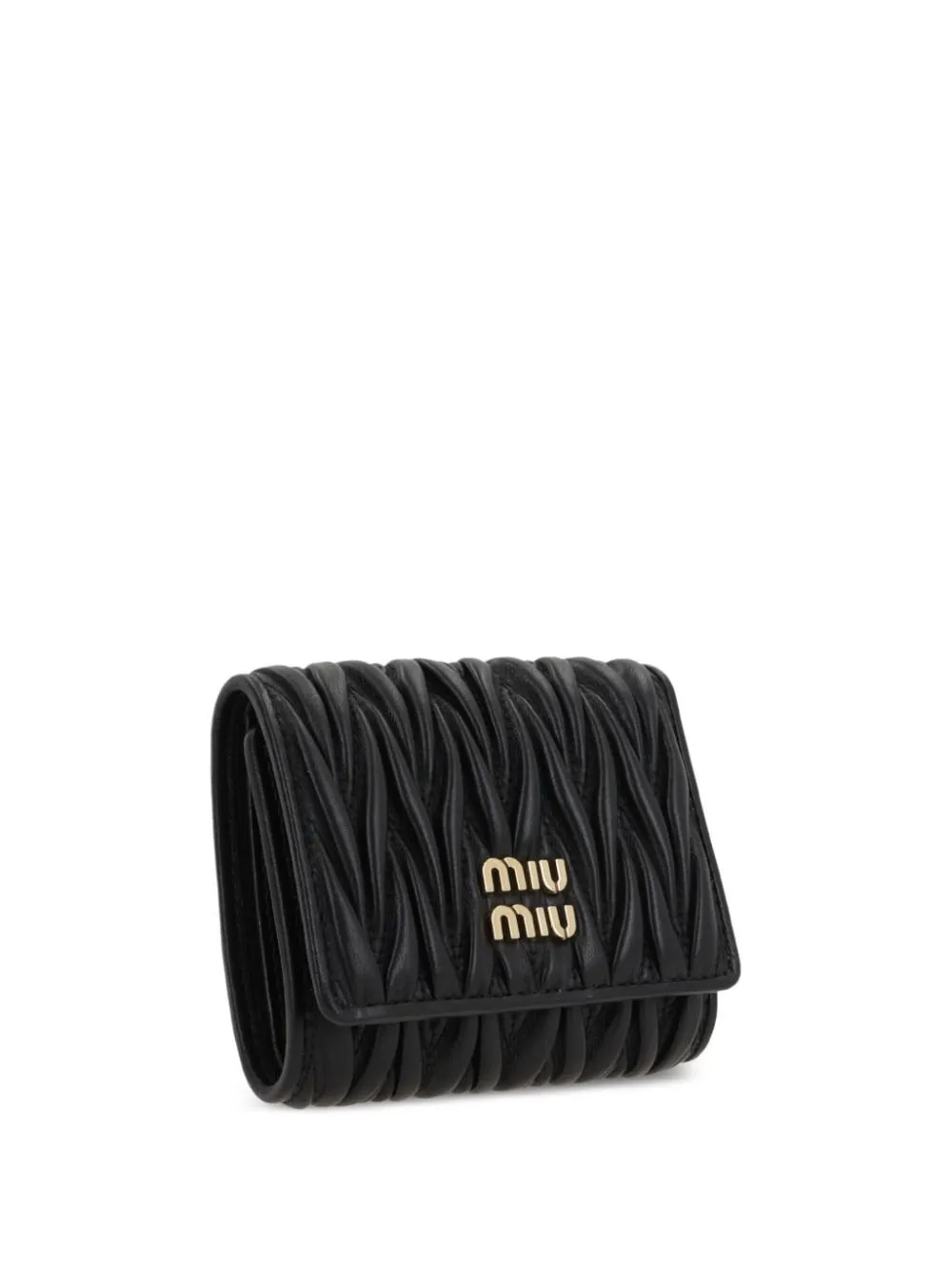 Miu Miu Matelassé Logo-Lettering Wallet
