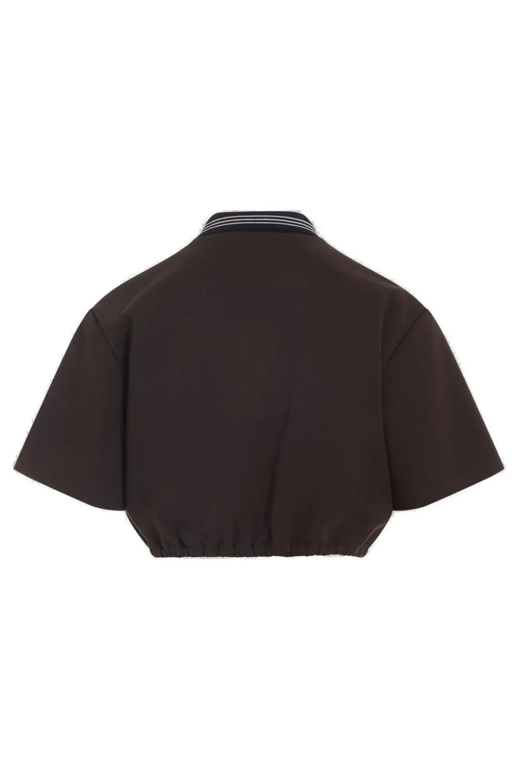 Miu Miu Short-Sleeved Cropped Polo Shirt