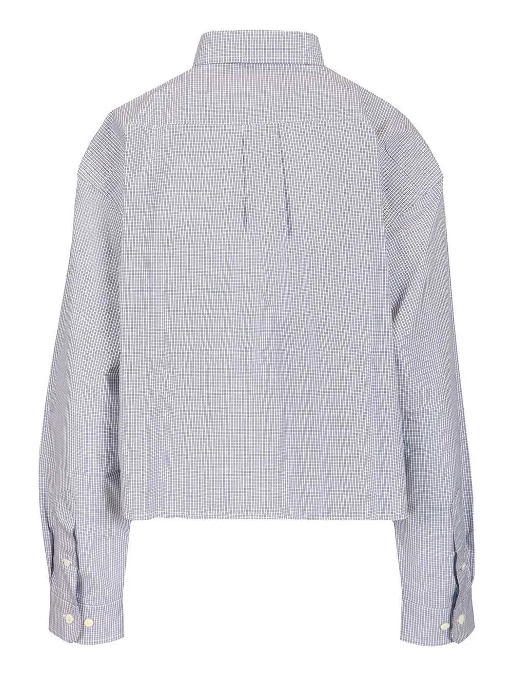 Miu Miu Checked Poplin Cropped Shirt