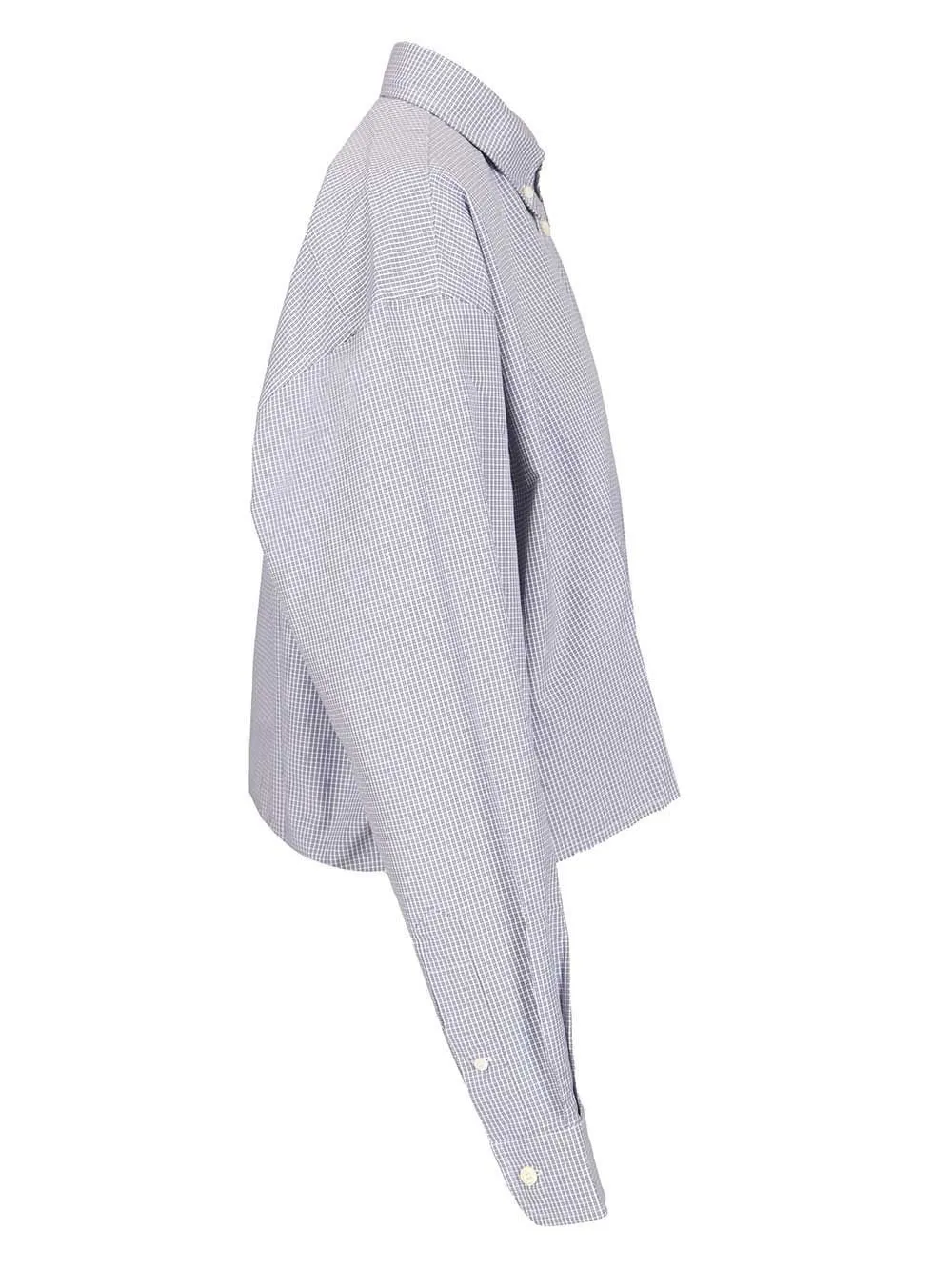 Miu Miu Checked Poplin Cropped Shirt