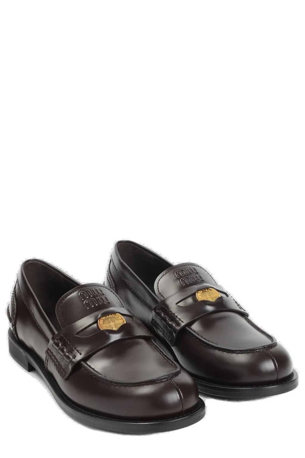 Miu Miu Round Toe Penny Loafers