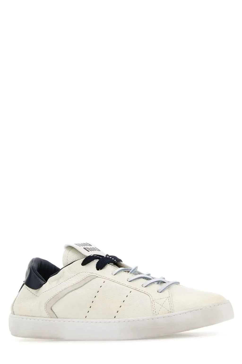 Miu Miu Round-Toe Lace-Up Sneakers
