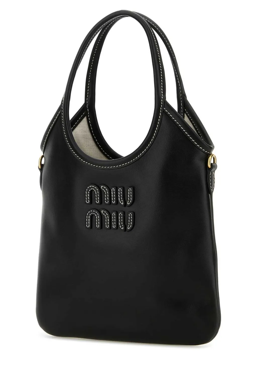Miu Miu Logo-Detailed Shopping Bag