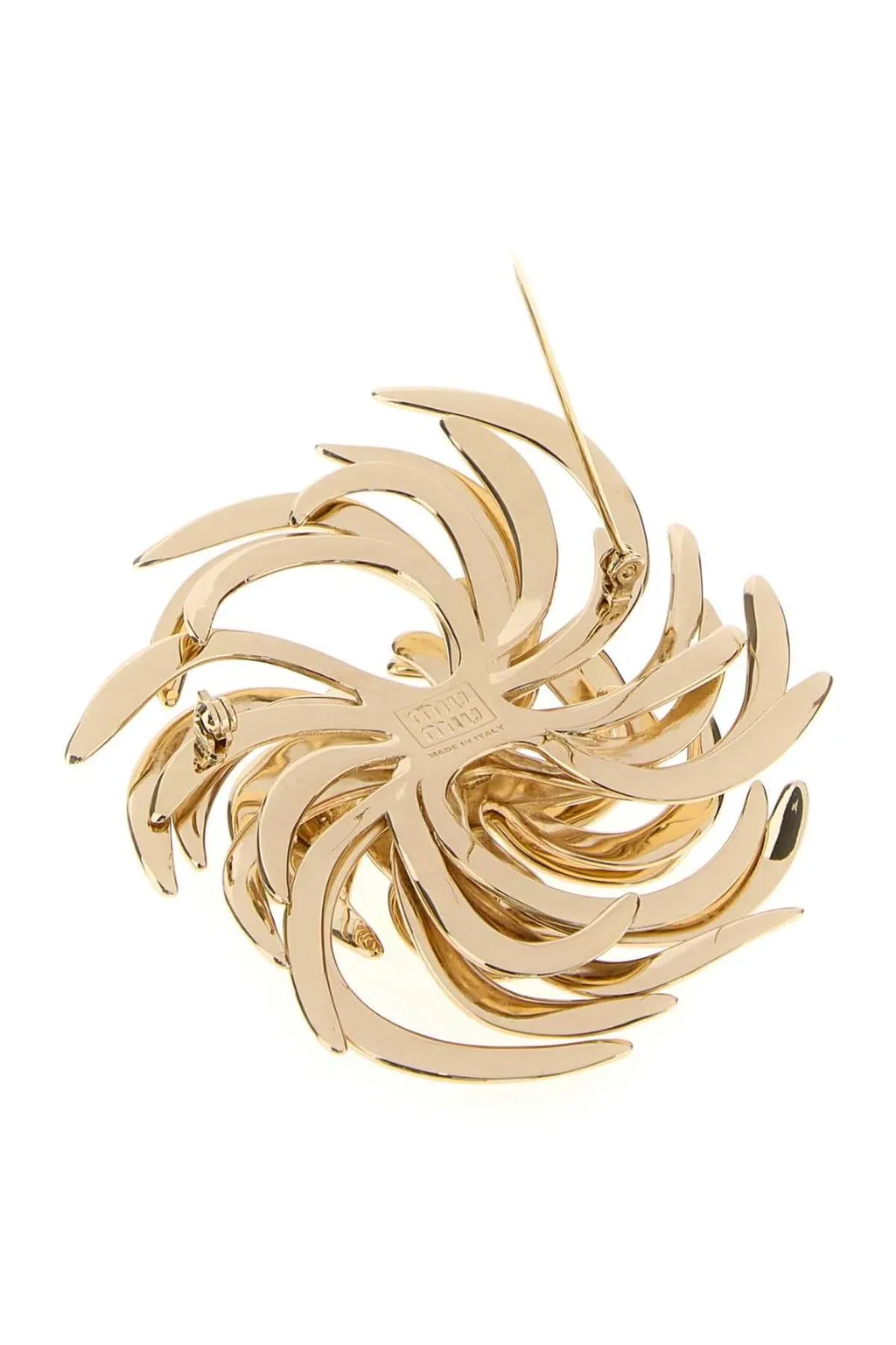 Miu Miu Logo-Engraved Brooch